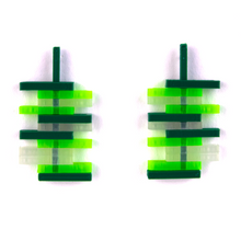 Afbeelding in Gallery-weergave laden, donkergroene oorbellen