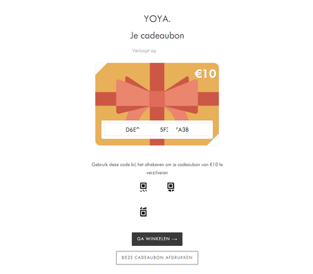 YOYA. giftcard
